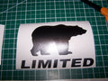 JEEP WRANGLER BLACK BEAR JK UNLIMITED VINYL DECAL TAILGATE