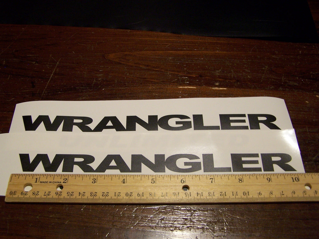 JEEP WRANGLER FENDER VINYL DECAL SET OF 2 YJ JK TJ CHOOSE COLOR
