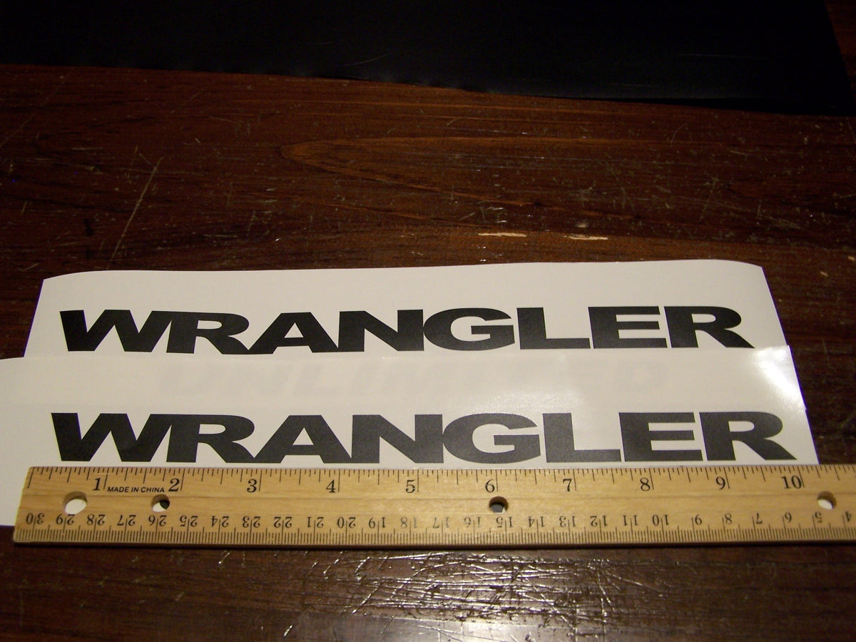 JEEP WRANGLER FENDER VINYL DECAL SET OF 2 YJ JK TJ CHOOSE COLOR