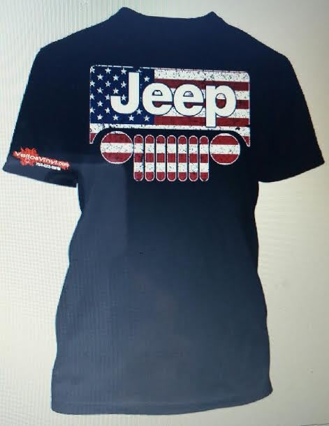 JEEP AMERICAN FLAG T-SHIRT CHOOSE SIZE