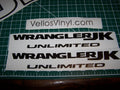 JEEP WRANGLER JK 2018 UNLIMITED FENDER VINYL DECAL SET OF 2