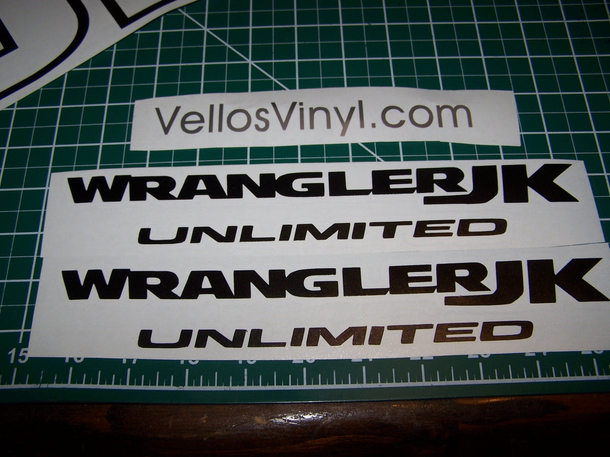 JEEP WRANGLER JK 2018 UNLIMITED FENDER VINYL DECAL SET OF 2