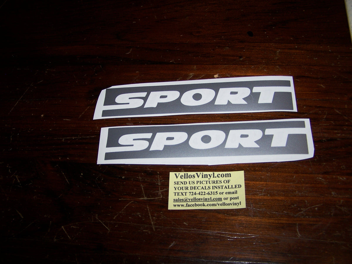 JEEP WRANGLER SPORT FENDER VINYL DECAL SET OF 2 CHOOSE COLOR