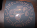 JEEP OWNERS OF AMERICA MEMBERS CJ VINYL DECAL STICKER
