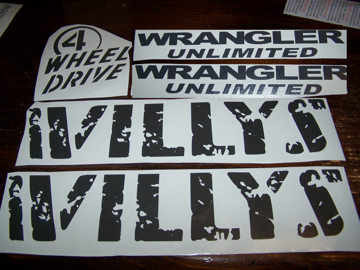 JEEP WILLYS EDITION FOR JKU UNLIMITED COMPLETE DECAL SET