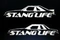 STANG LIFE WINDOW BANNER STICKER DECAL CHOOSE COLOR FOX BODY