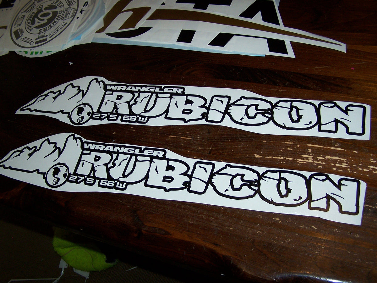 JEEP RUBICON WRANGLER OFF ROAD HOOD DECAL SET