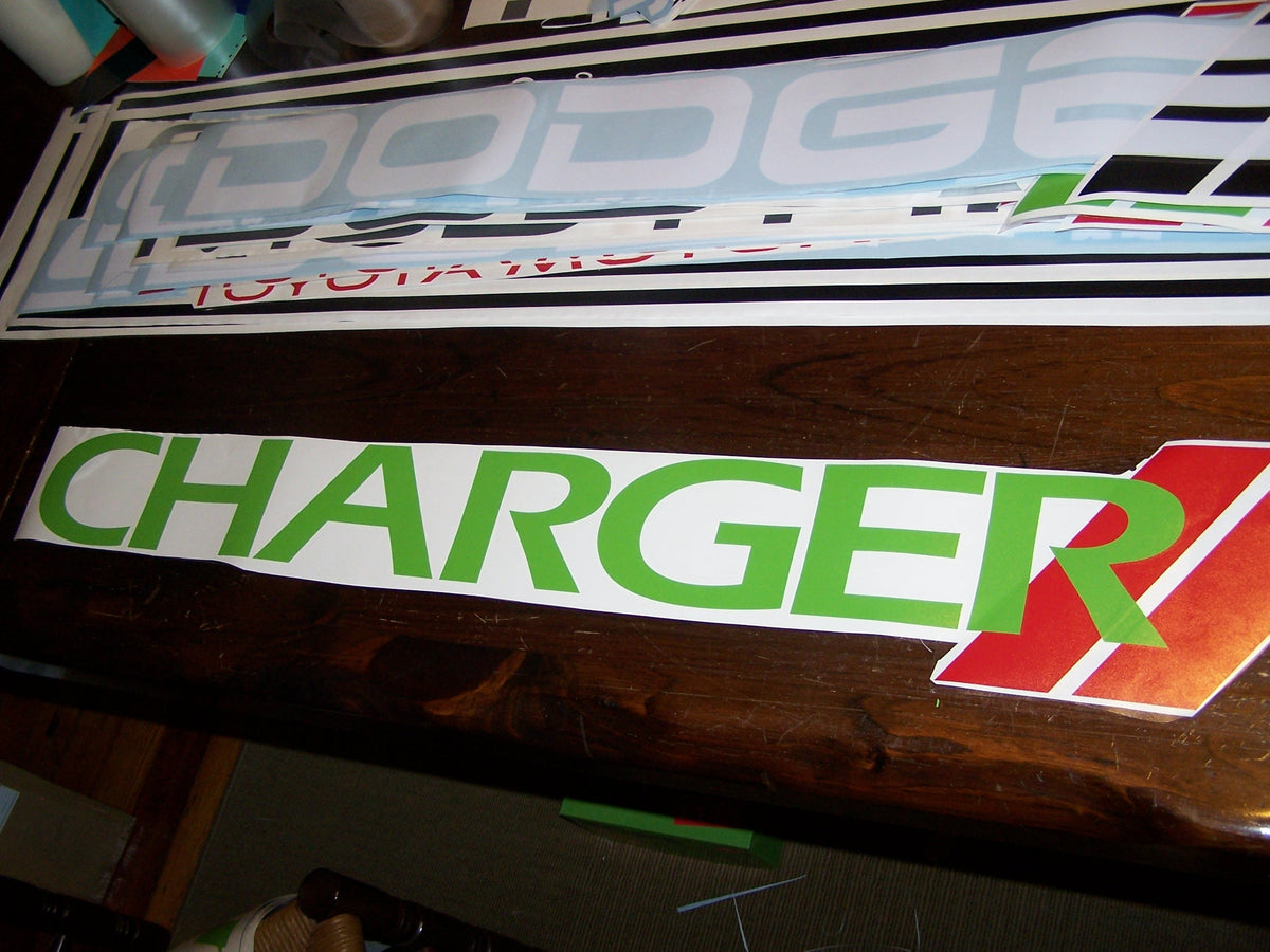 CHARGER WINDSHIELD DECAL BANNER CHOOSE 2 COLORS AND SIZE