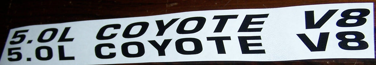 5.0L COYOTE V8 HOOD SCOOP DECAL SET OF 2
