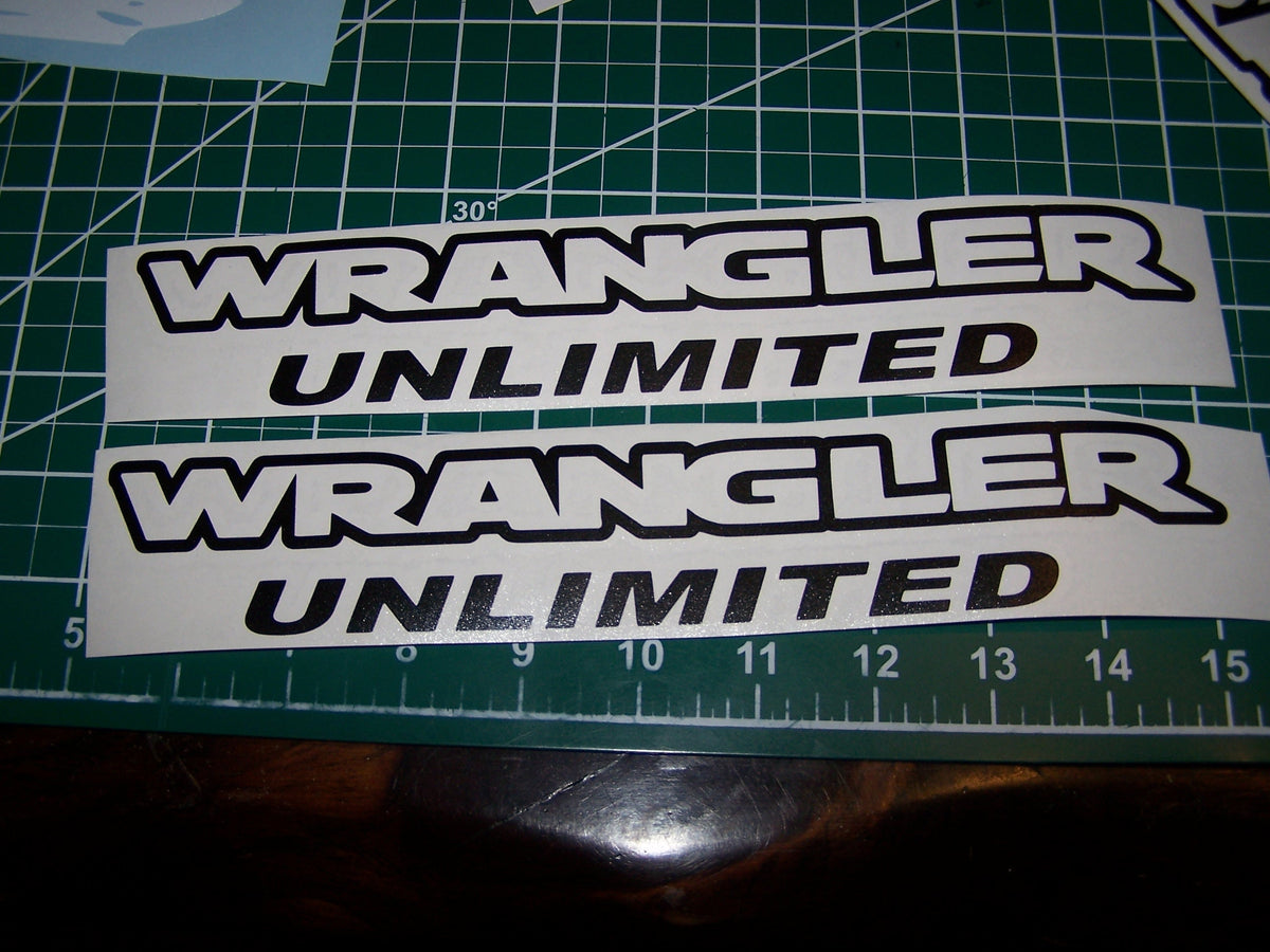 JEEP WRANGLER UNLIMITED FENDER VINYL DECALS JL JK CHOOSE COLOR