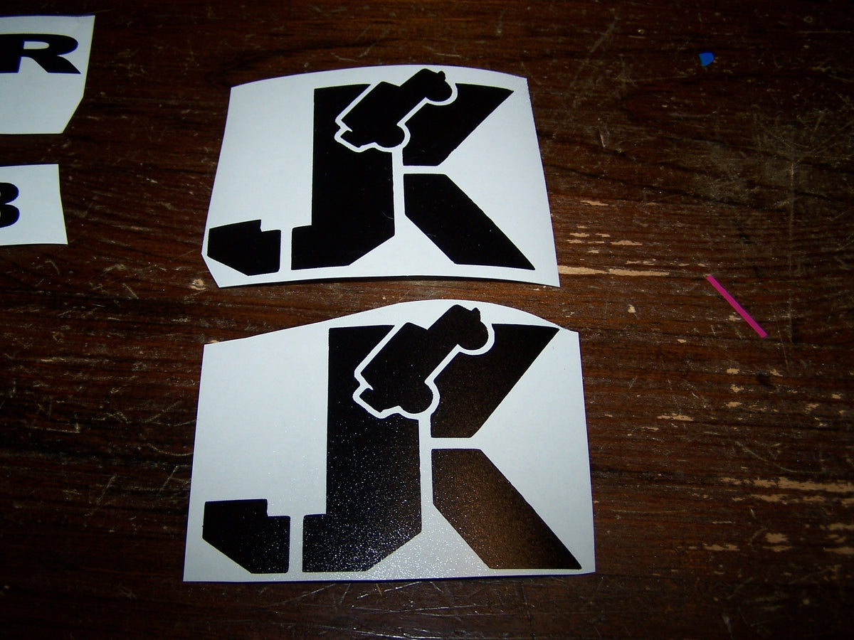 JK JEEP VINYL STICKER DECAL WRANGLER JK JKU SET OF 2