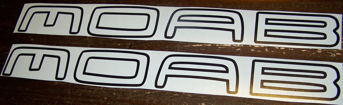 JEEP MOAB HOOD DECAL SET OF 2 VINYL STICKER