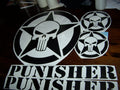 JEEP PUNISHER STAR VINYL DECAL STICKER SET FOR HOOD & FENDERS