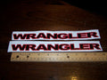 JEEP WRANGLER FENDER DECALS CHOOSE 2 COLORS YJ JK TJ