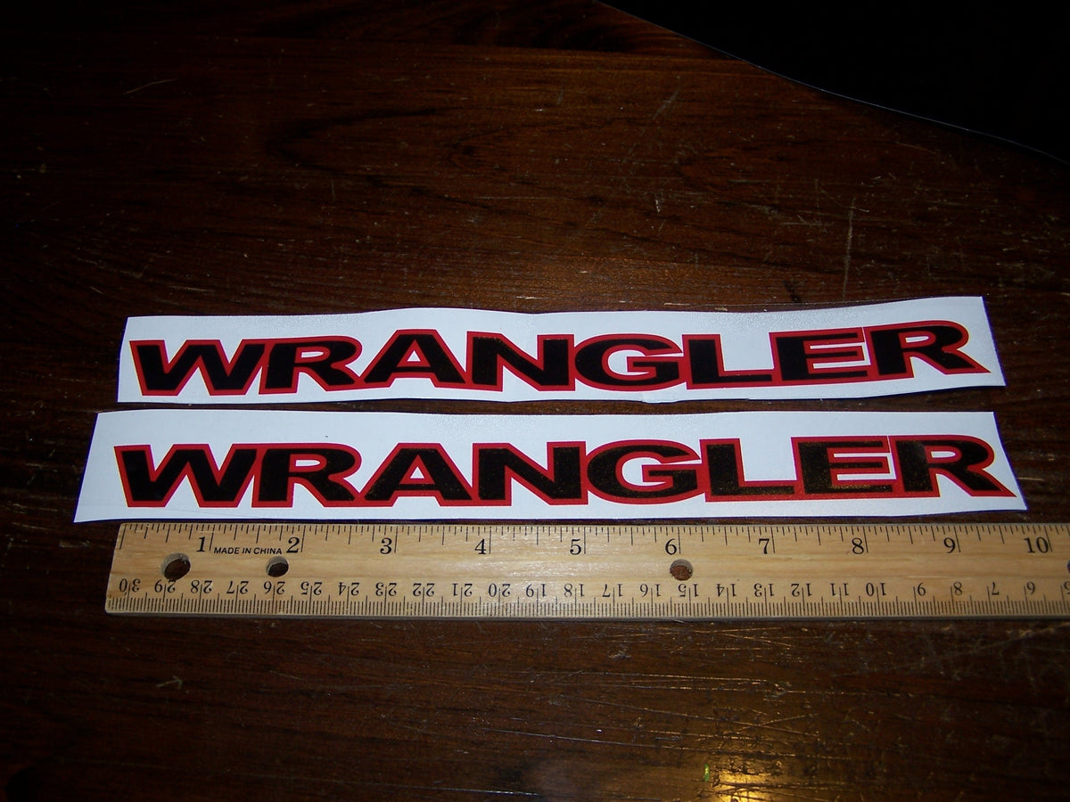 JEEP WRANGLER FENDER DECALS CHOOSE 2 COLORS YJ JK TJ
