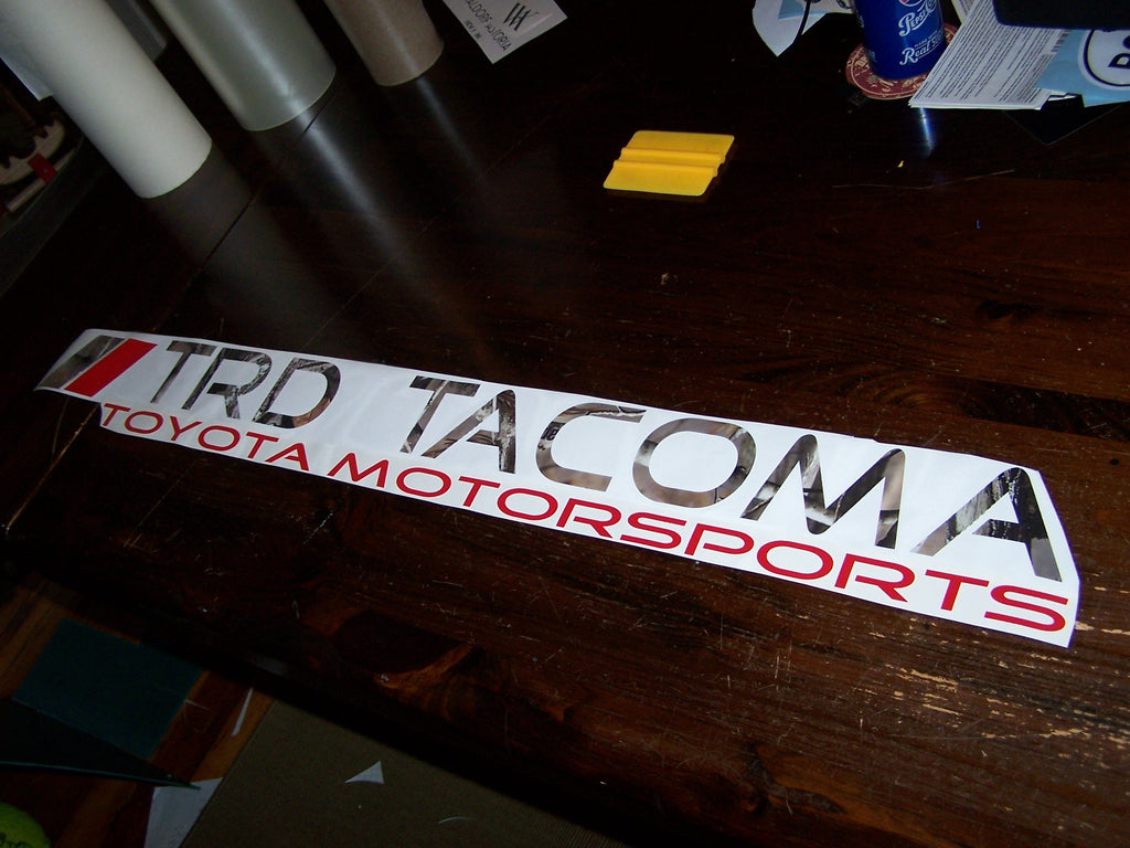 TRD TACOMA WINDSHIELD VINYL DECAL STICKER BANNER