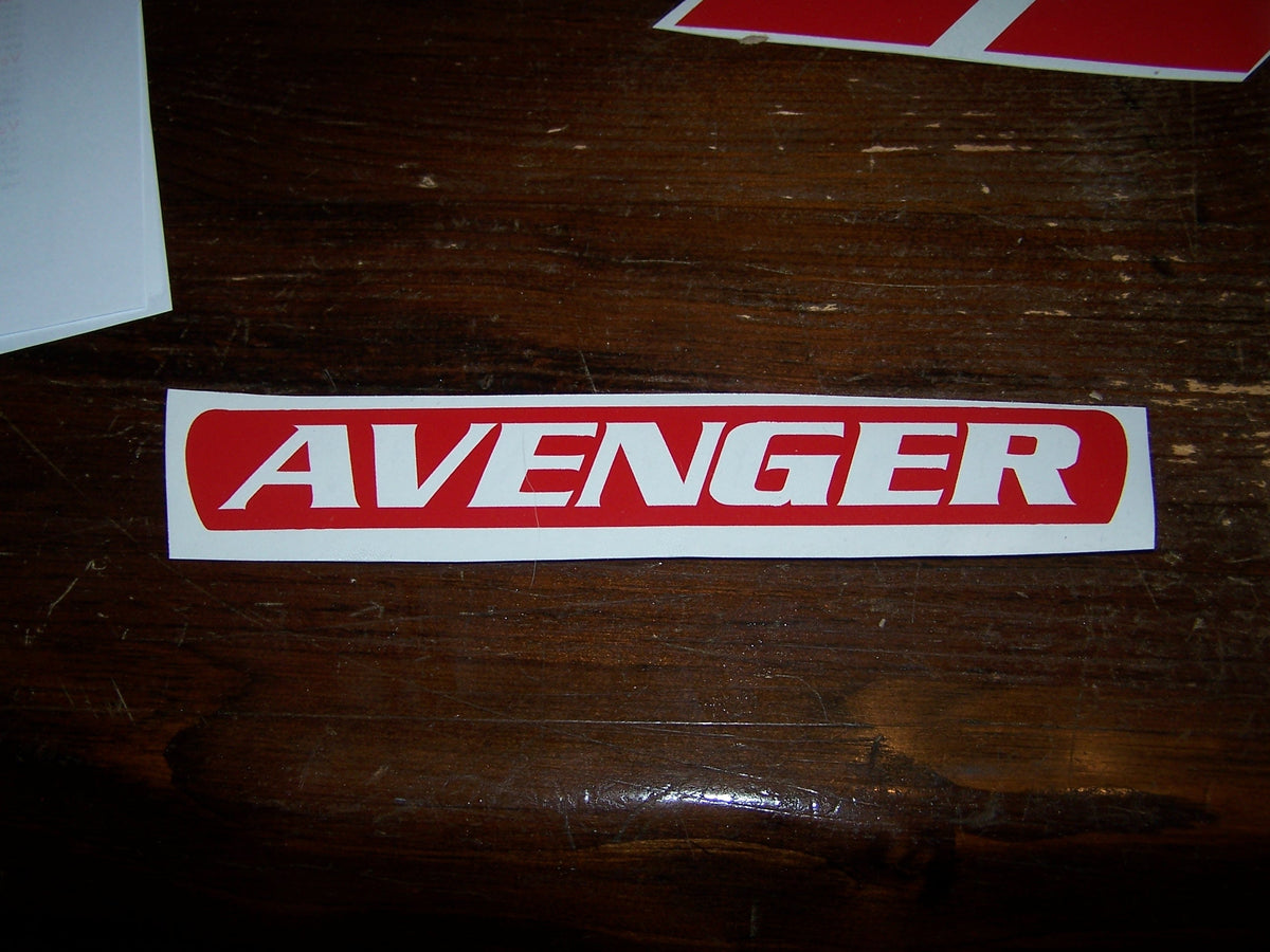 AVENGER BRAKE LIGHT VINYL DECAL STICKER CHOOSE COLOR & TEXT