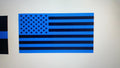 AMERICAN FLAG BLUE VINYL DECAL STICKER LAW ENFORCEMENT SUPPORT