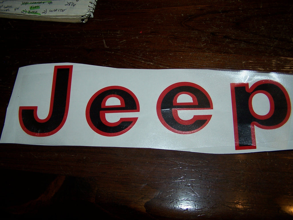 1975-86 JEEP CJ TAILGATE VINYL DECAL CJ7 CJ8 SCRAMBLER