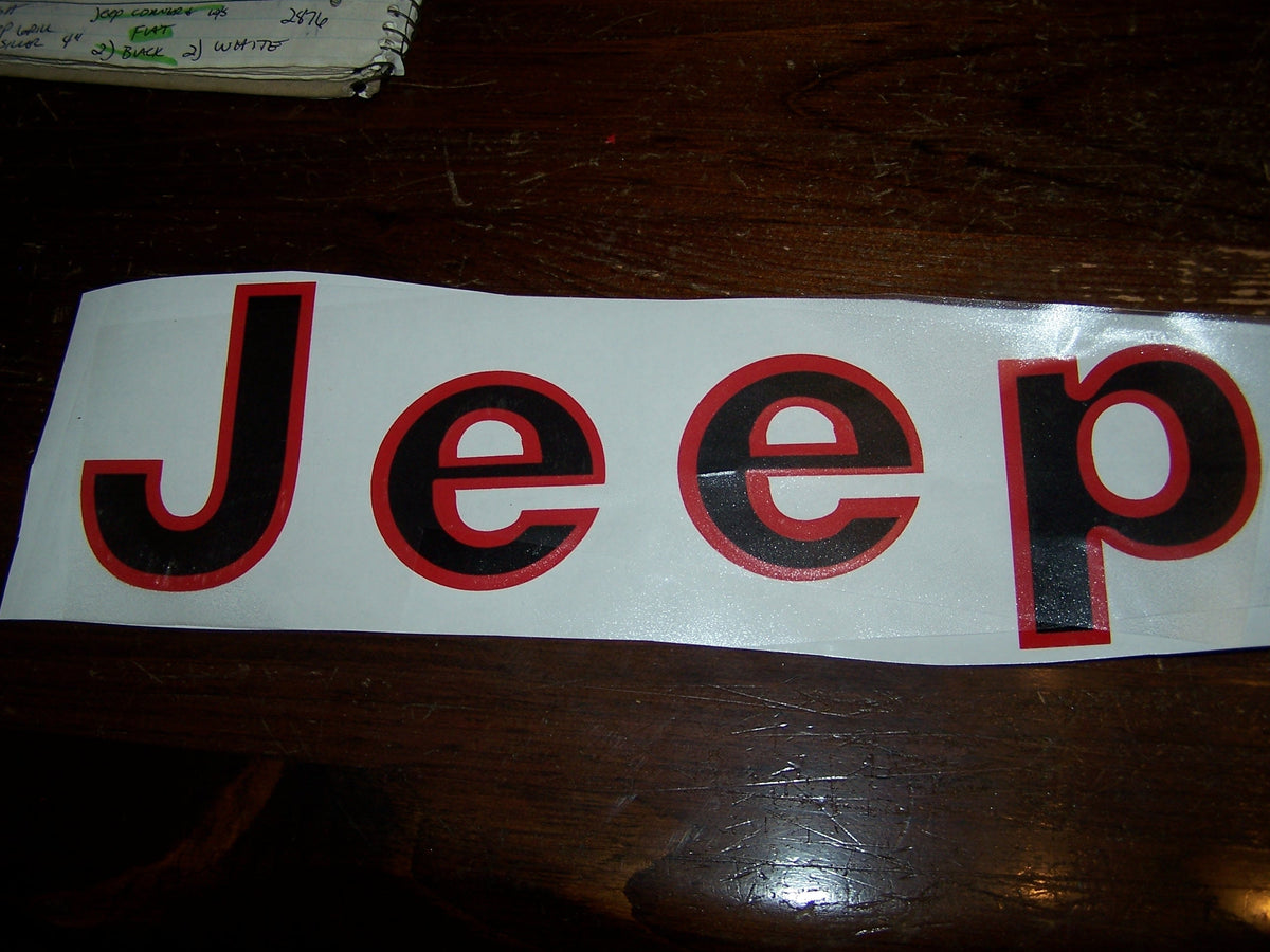 1975-86 JEEP CJ TAILGATE VINYL DECAL CJ7 CJ8 SCRAMBLER