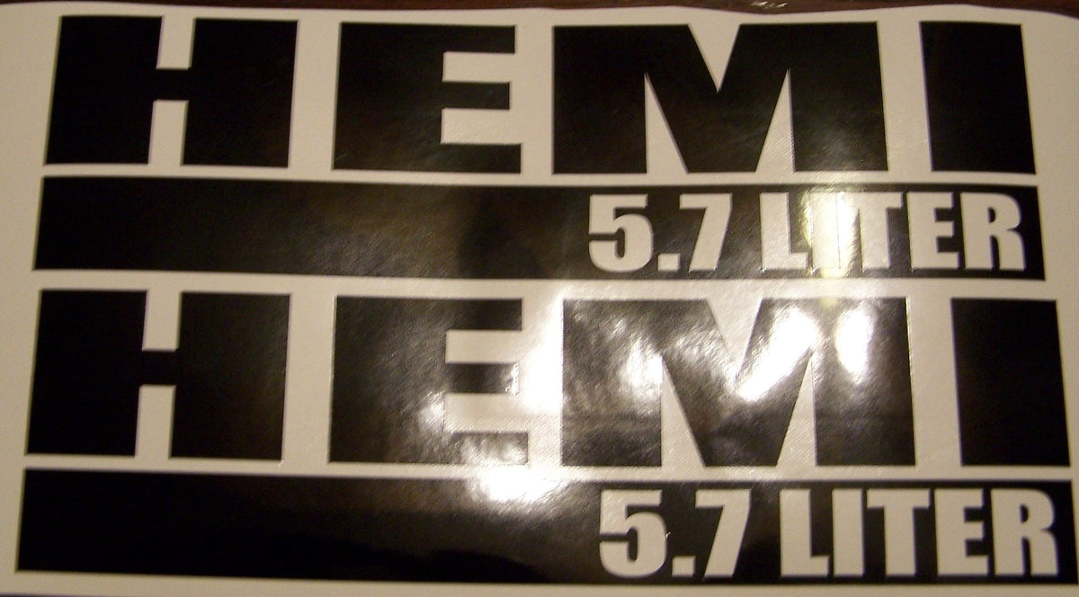 HEMI 5.7 LITER FENDER, VALVE COVER, OR HOOD DECALS