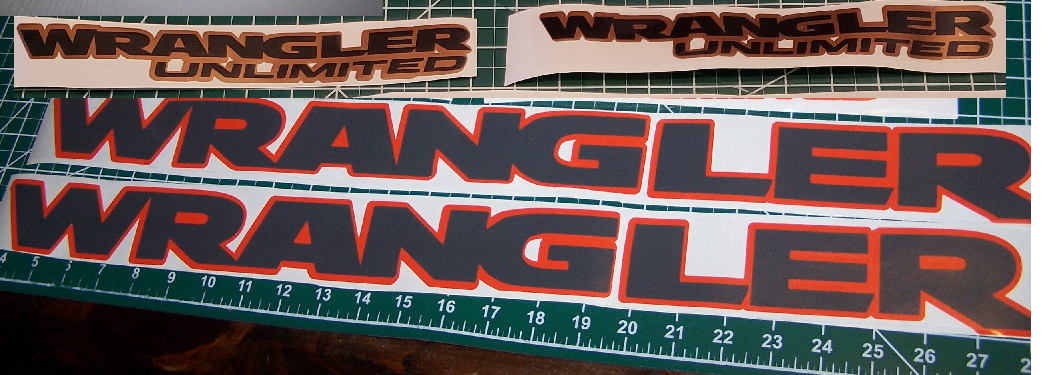 JEEP WRANGLER HOOD & FENDER DECAL SET UNLIMITED JLU CHOOSE COLOR