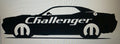 CHALLENGER W/ MOPAR LOGO & TEXT VINYL STICKER DECAL CHOOSE COLOR