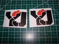 JEEP WRANGLER YJ VINYL DECAL SET OF 2 CHOOSE COLORS