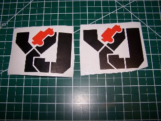 JEEP WRANGLER YJ VINYL DECAL SET OF 2 CHOOSE COLORS