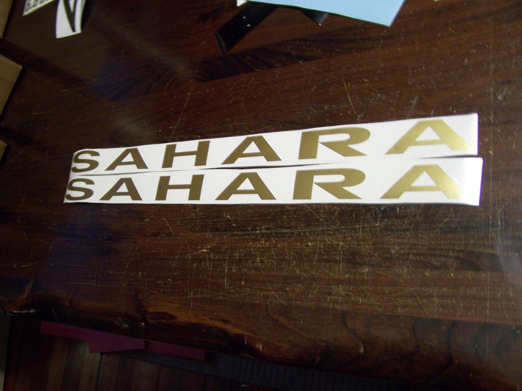 JEEP SAHARA HOOD VINYL DECAL STICKER SET OF 2