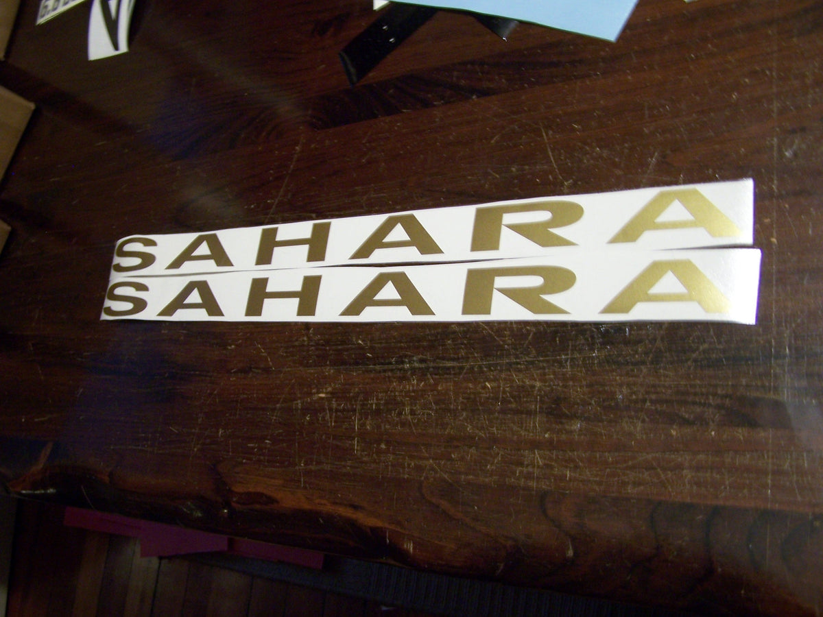 JEEP SAHARA HOOD VINYL DECAL STICKER SET OF 2
