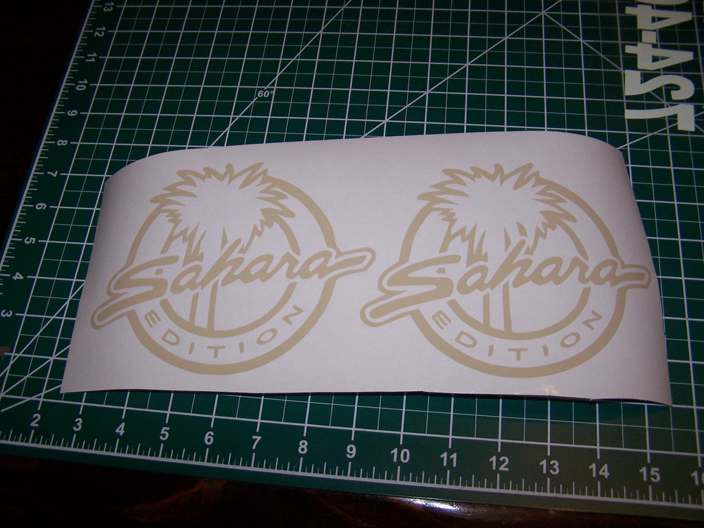 JEEP SAHARA EDITION FENDER DECALS CHOOSE COLOR JK JKU TJ YJ