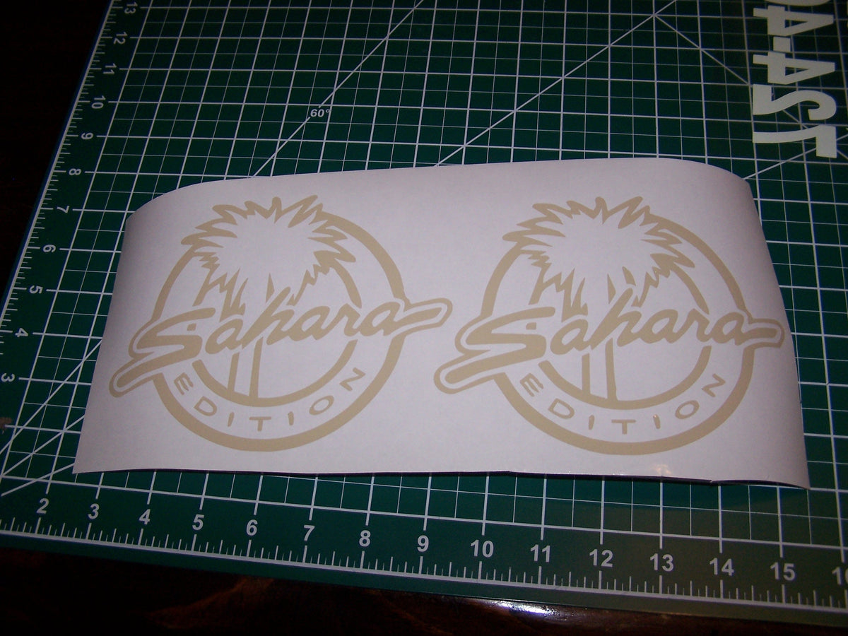 JEEP SAHARA EDITION FENDER DECALS CHOOSE COLOR JK JKU TJ YJ