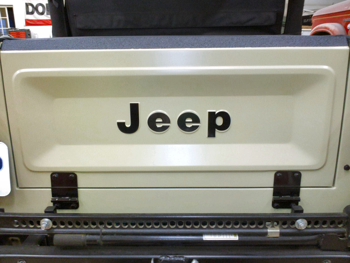 1975-86 JEEP CJ TAILGATE VINYL DECAL CJ7 SCRAMBLER CJ8