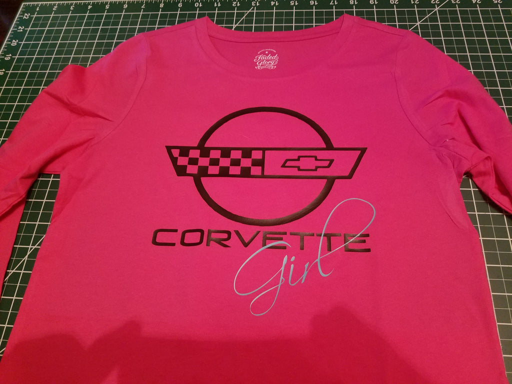 CORVETTE GIRL C4 LONG SLEEVE SHIRT 84-90