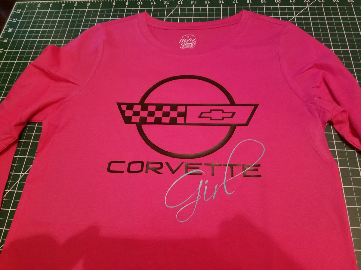 CORVETTE GIRL C4 LONG SLEEVE SHIRT 84-90