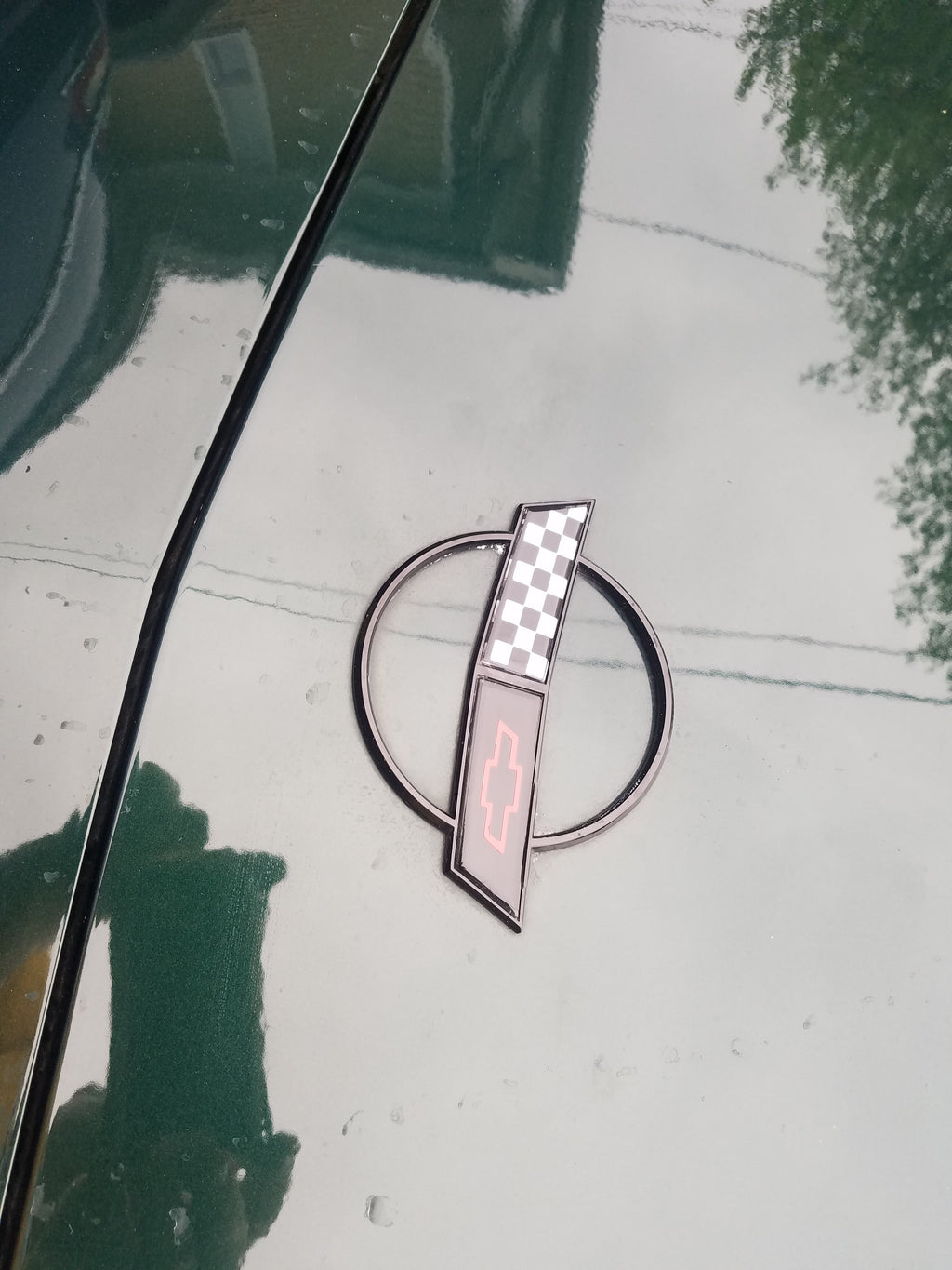 CORVETTE C4 HOOD AND FUEL DOOR EMBLEM OVERLAY DECAL 1991-1996