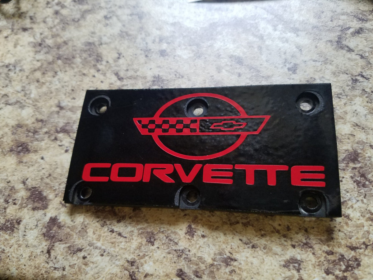 CORVETTE C4 THROTTLE BODY OVERLAY DECAL WITH EMBLEM