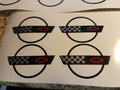 CORVETTE C4 LOGO WHEEL CENTER CAP DECAL SET OF 4 1991-1996