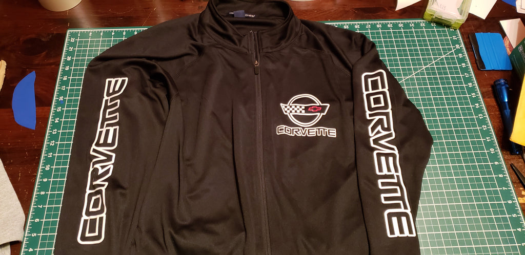 CORVETTE C4 DRI FIT JACKET W/ SCRIPT ON SLEEVES, FRONT & BACK