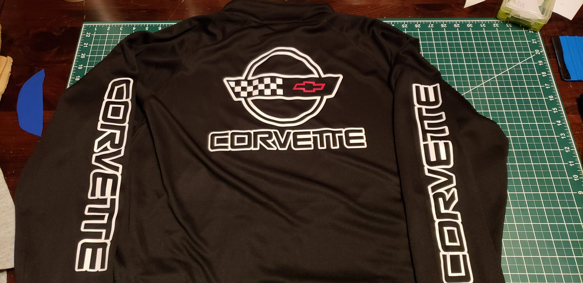 CORVETTE C4 DRI FIT JACKET W/ SCRIPT ON SLEEVES, FRONT & BACK