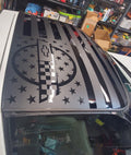 CORVETTE C4 TARGA TOP AMERICAN FLAG VINYL DECAL 84-96 WITH LOGO