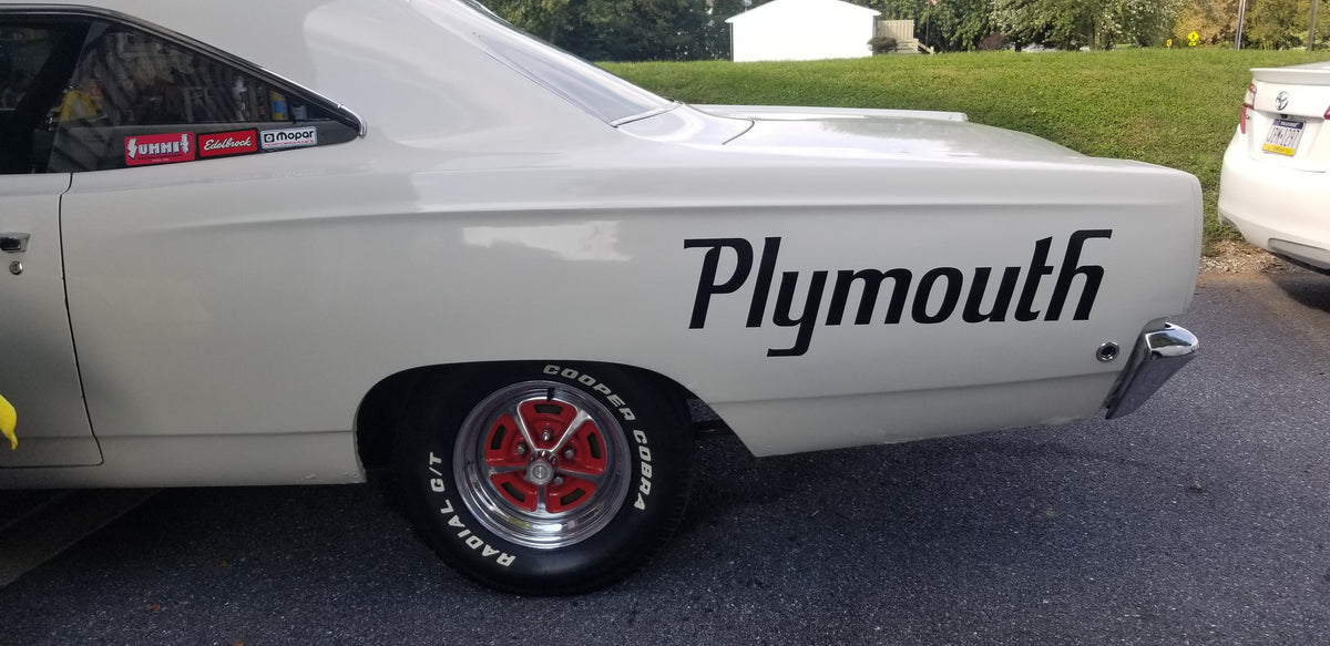 PLYMOUTH QUARTER PANEL DECALS SUPERBIRD SET