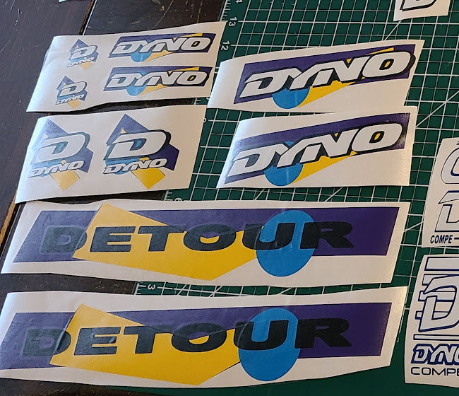 DYNO DETOUR DECAL SET 1990 1991 VINTAGE BMX