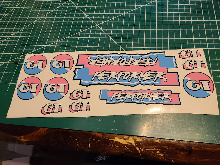 BMX GT PERFORMER DECAL SET 86 87 88