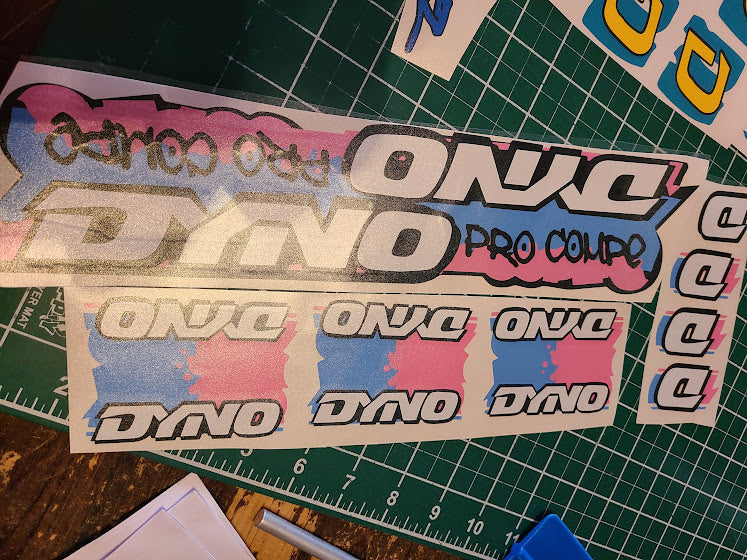 DYNO PRO COMPE DECAL SET 86 87 88 89 VINTAGE BMX