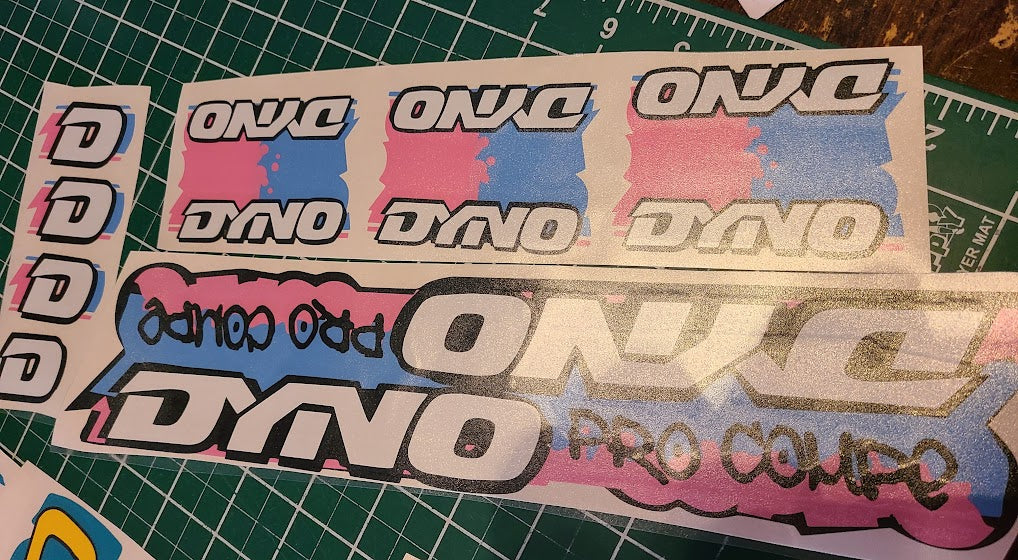 DYNO PRO COMPE DECAL SET 86 87 88 89 VINTAGE BMX