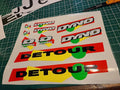 DYNO DETOUR DECAL SET 1990 1991 VINTAGE BMX NEON