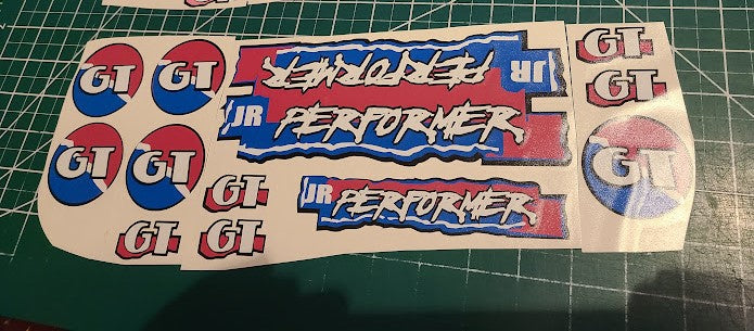 BMX GT PERFORMER DECAL SET 86 87 88