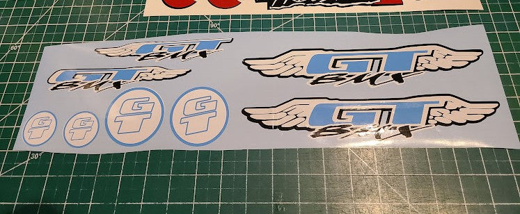 GT BMX DECAL SET 86 87 88 89 90 VINTAGE BMX